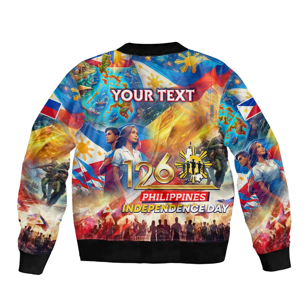 Custom The Philippines 126th Independence Anniversary Bomber Jacket Art Style DT02 - Polynesian Pride