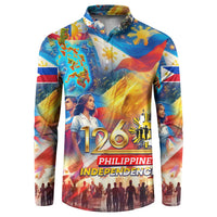 Custom The Philippines 126th Independence Anniversary Button Sweatshirt Art Style DT02 Art - Polynesian Pride