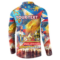 Custom The Philippines 126th Independence Anniversary Button Sweatshirt Art Style DT02 - Polynesian Pride