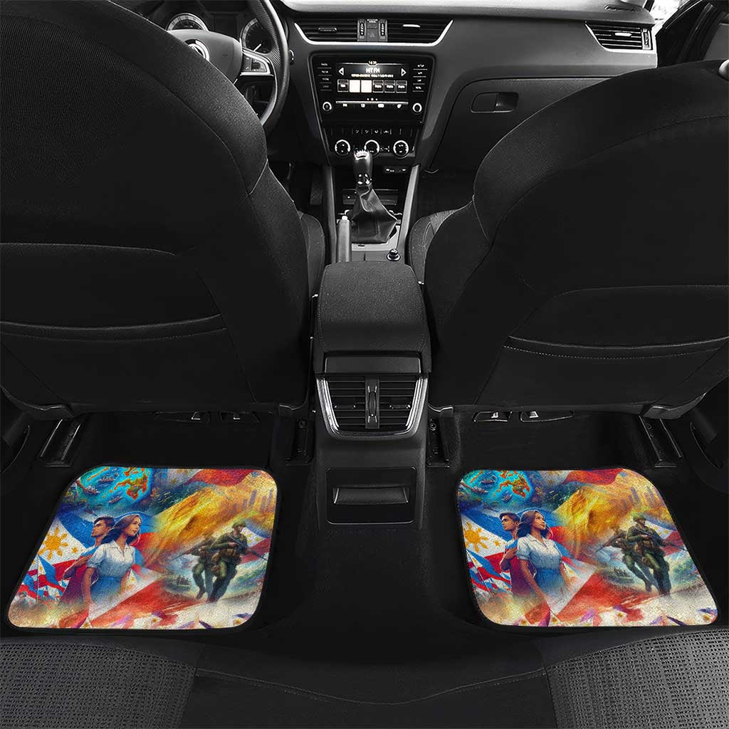 The Philippines 126th Independence Anniversary Car Mats Art Style DT02 Set 2pcs - Back Art - Polynesian Pride