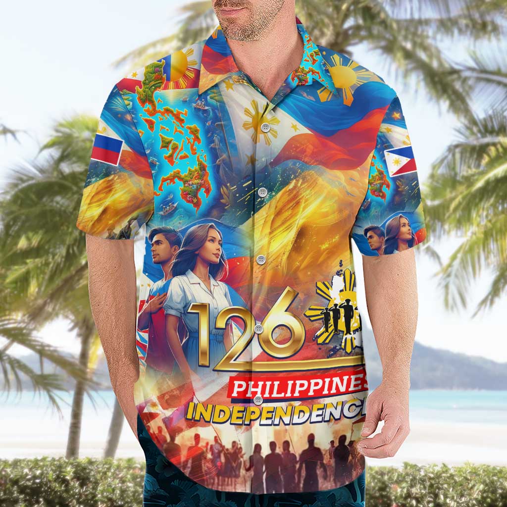 Custom The Philippines 126th Independence Anniversary Hawaiian Shirt Art Style DT02 - Polynesian Pride