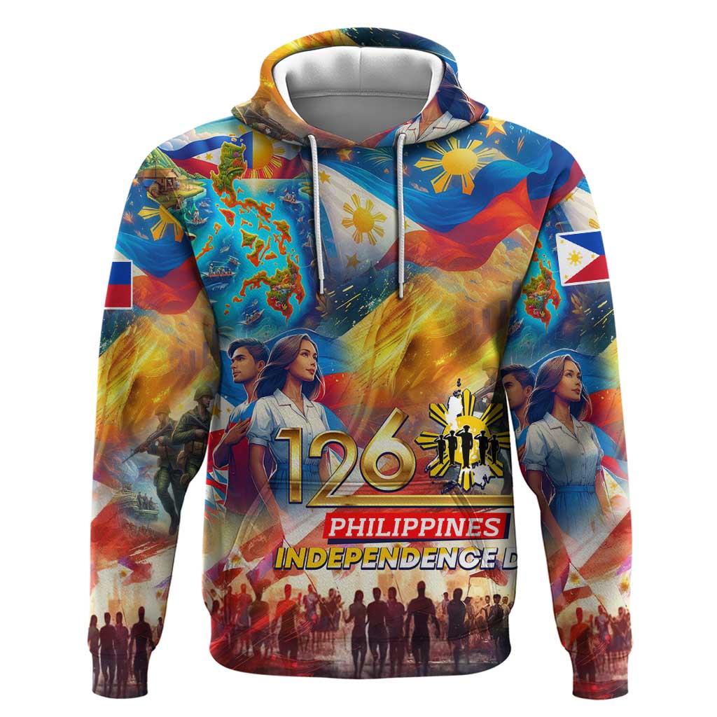 Custom The Philippines 126th Independence Anniversary Hoodie Art Style DT02 Pullover Hoodie Art - Polynesian Pride