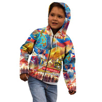 Custom The Philippines 126th Independence Anniversary Kid Hoodie Art Style DT02 - Polynesian Pride