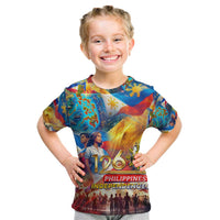 Custom The Philippines 126th Independence Anniversary Kid T Shirt Art Style DT02 Art - Polynesian Pride