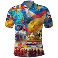 Custom The Philippines 126th Independence Anniversary Polo Shirt Art Style DT02 Art - Polynesian Pride