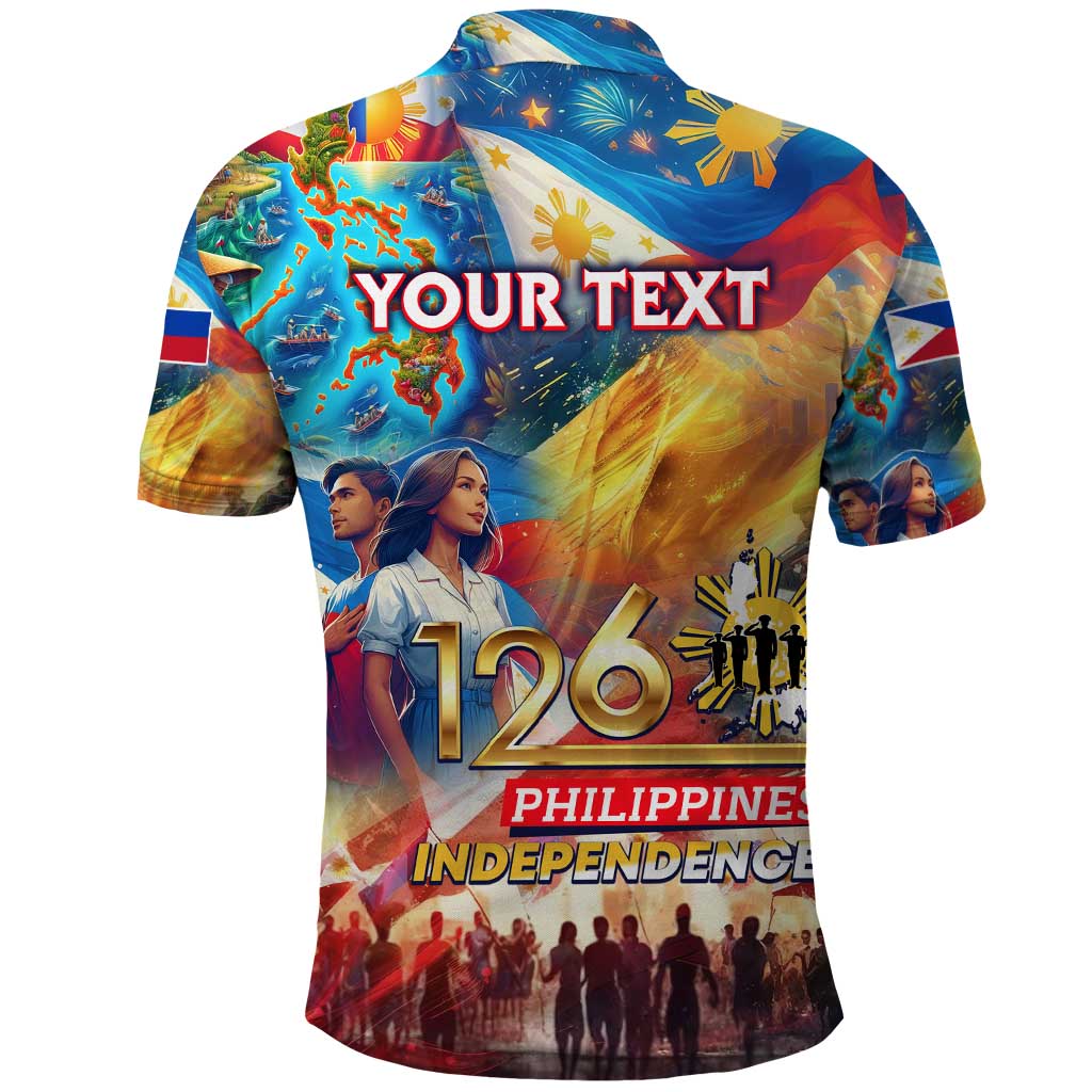Custom The Philippines 126th Independence Anniversary Polo Shirt Art Style DT02 - Polynesian Pride