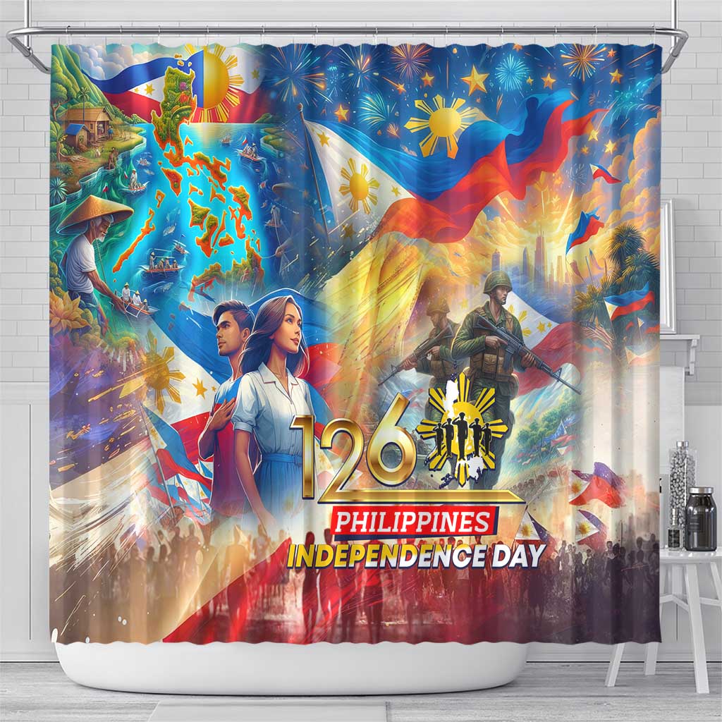 The Philippines 126th Independence Anniversary Shower Curtain Art Style DT02 - Polynesian Pride