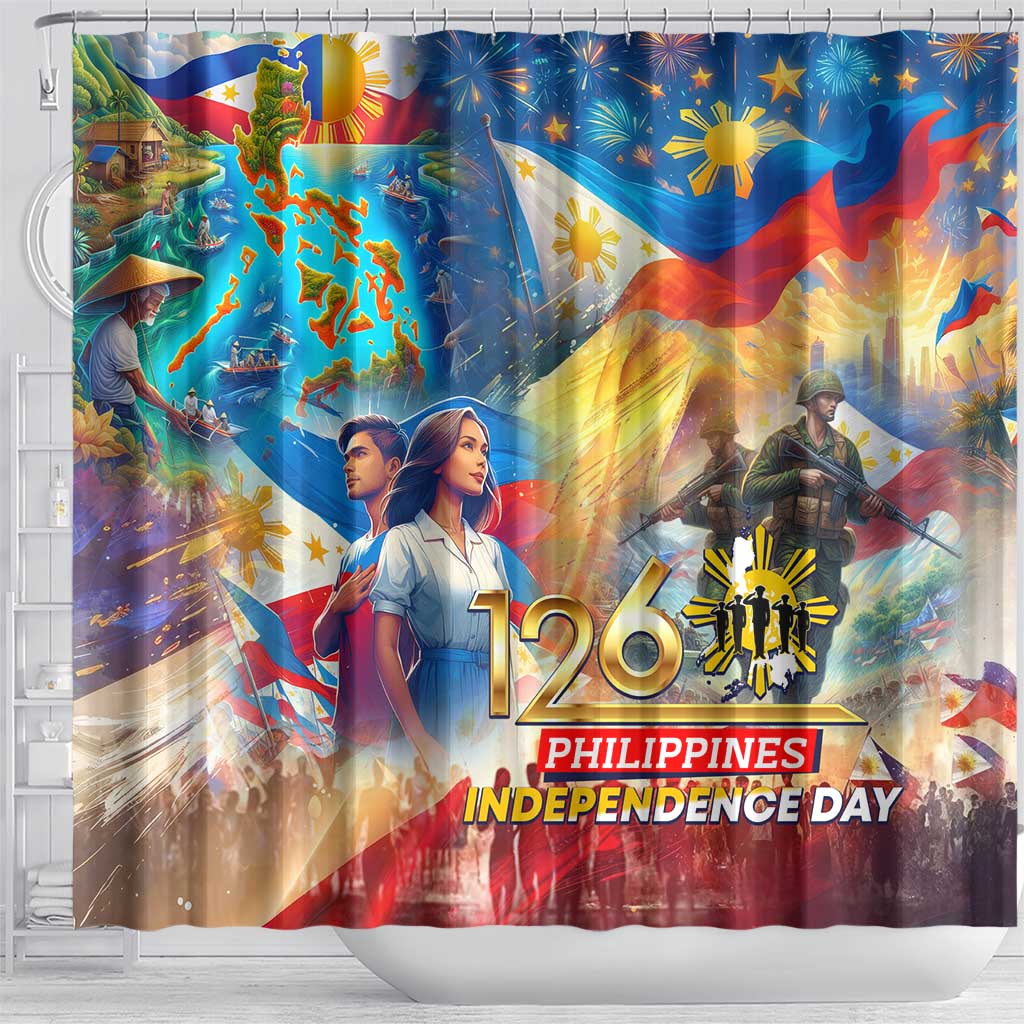 The Philippines 126th Independence Anniversary Shower Curtain Art Style DT02 - Polynesian Pride