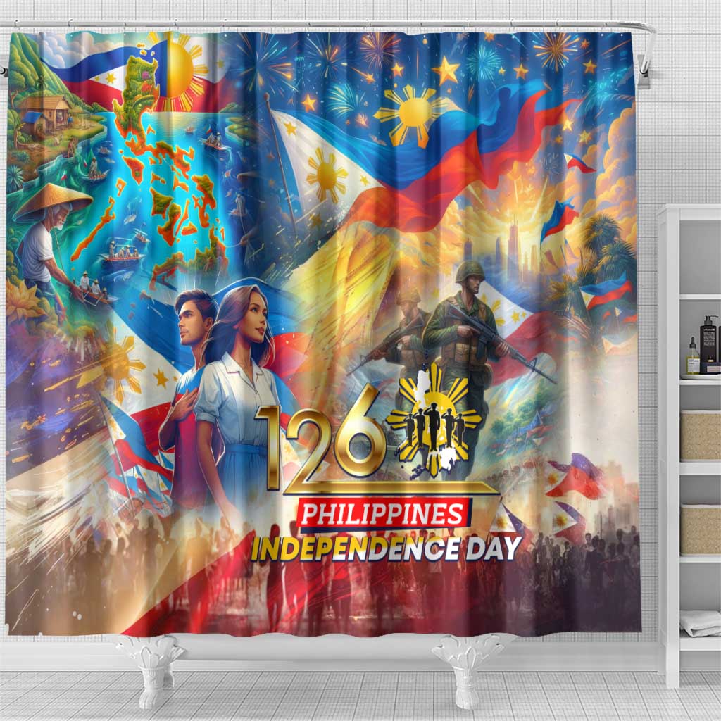 The Philippines 126th Independence Anniversary Shower Curtain Art Style DT02 - Polynesian Pride