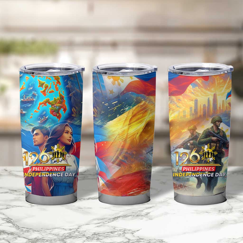The Philippines 126th Independence Anniversary Tumbler Cup Art Style DT02 - Polynesian Pride