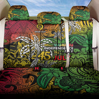 Personalized Vanuatu 45th Independence Anniversary Back Car Seat Cover Melanesian Pattern Reggae DT02 One Size Art - Polynesian Pride