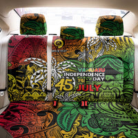 Personalized Vanuatu 45th Independence Anniversary Back Car Seat Cover Melanesian Pattern Reggae DT02 - Polynesian Pride