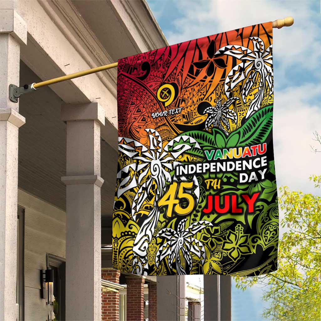 Personalized Vanuatu 45th Independence Anniversary Garden Flag Melanesian Pattern Reggae DT02 House Flag Art - Polynesian Pride