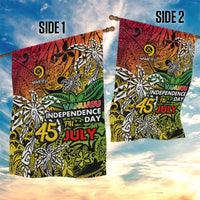 Personalized Vanuatu 45th Independence Anniversary Garden Flag Melanesian Pattern Reggae DT02 - Polynesian Pride