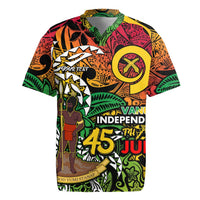 Personalized Vanuatu 45th Independence Anniversary Rugby Jersey Melanesian Pattern Reggae DT02 Art - Polynesian Pride