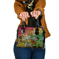 Personalized Vanuatu 45th Independence Anniversary Shoulder Handbag Melanesian Pattern Reggae DT02 One Size Art - Polynesian Pride