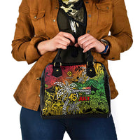 Personalized Vanuatu 45th Independence Anniversary Shoulder Handbag Melanesian Pattern Reggae DT02 - Polynesian Pride