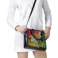 Personalized Vanuatu 45th Independence Anniversary Shoulder Handbag Melanesian Pattern Reggae DT02 - Polynesian Pride