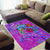 Dolphin Polynesia Area Rug Hibiscus Tropical Wave - Purple Vibes