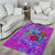 Dolphin Polynesia Area Rug Hibiscus Tropical Wave - Purple Vibes