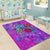 Dolphin Polynesia Area Rug Hibiscus Tropical Wave - Purple Vibes