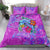 Dolphin Polynesia Bedding Set Hibiscus Tropical Wave - Purple Vibes