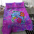 Dolphin Polynesia Bedding Set Hibiscus Tropical Wave - Purple Vibes