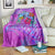 Dolphin Polynesia Blanket Hibiscus Tropical Wave - Purple Vibes