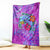 Dolphin Polynesia Blanket Hibiscus Tropical Wave - Purple Vibes