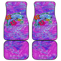 Dolphin Polynesia Car Mats Hibiscus Tropical Wave - Purple Vibes DT02 - Polynesian Pride