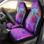 Dolphin Polynesia Car Seat Cover Hibiscus Tropical Wave - Purple Vibes