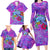 Personalized Dolphin Polynesia Family Matching Long Sleeve Bodycon Dress and Hawaiian Shirt Hibiscus Tropical Wave - Purple Vibes