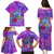 Personalized Dolphin Polynesia Family Matching Puletasi and Hawaiian Shirt Hibiscus Tropical Wave - Purple Vibes