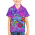 Personalized Dolphin Polynesia Family Matching Puletasi and Hawaiian Shirt Hibiscus Tropical Wave - Purple Vibes