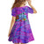 Personalized Dolphin Polynesia Family Matching Summer Maxi Dress and Hawaiian Shirt Hibiscus Tropical Wave - Purple Vibes