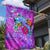 Dolphin Polynesia Garden Flag Hibiscus Tropical Wave - Purple Vibes