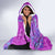 Dolphin Polynesia Hooded Blanket Hibiscus Tropical Wave - Purple Vibes