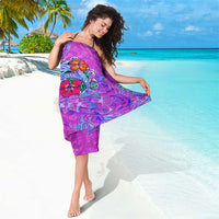 Dolphin Polynesia Sarong Hibiscus Tropical Wave - Purple Vibes DT02 - Polynesian Pride
