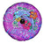 Dolphin Polynesia Spare Tire Cover Hibiscus Tropical Wave - Purple Vibes