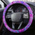 Dolphin Polynesia Steering Wheel Cover Hibiscus Tropical Wave - Purple Vibes