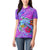 Personalized Dolphin Polynesia Women Polo Shirt Hibiscus Tropical Wave - Purple Vibes