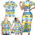 Surfing Christmas Family Matching Short Sleeve Bodycon Dress and Hawaiian Shirt Tropical Santa Let's Go Surfing DT02 - Polynesian Pride