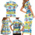 Surfing Christmas Family Matching Short Sleeve Bodycon Dress and Hawaiian Shirt Tropical Santa Let's Go Surfing DT02 - Polynesian Pride