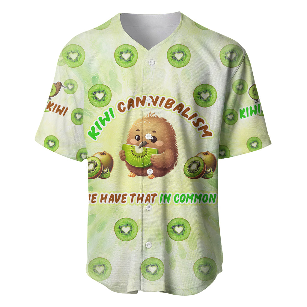 Kiwi Cannibalism Baseball Jersey New Zealand Kiwi Cute Bird Funny DT02 Green - Polynesian Pride