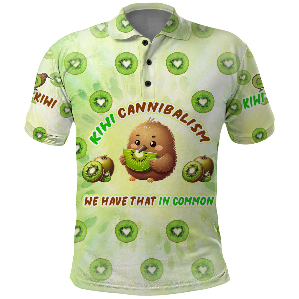 Kiwi Cannibalism Polo Shirt New Zealand Kiwi Cute Bird Funny