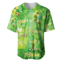 I Love Kiwi Baseball Jersey New Zealand Kiwi Fruit Summer Cocktail DT02 Green - Polynesian Pride