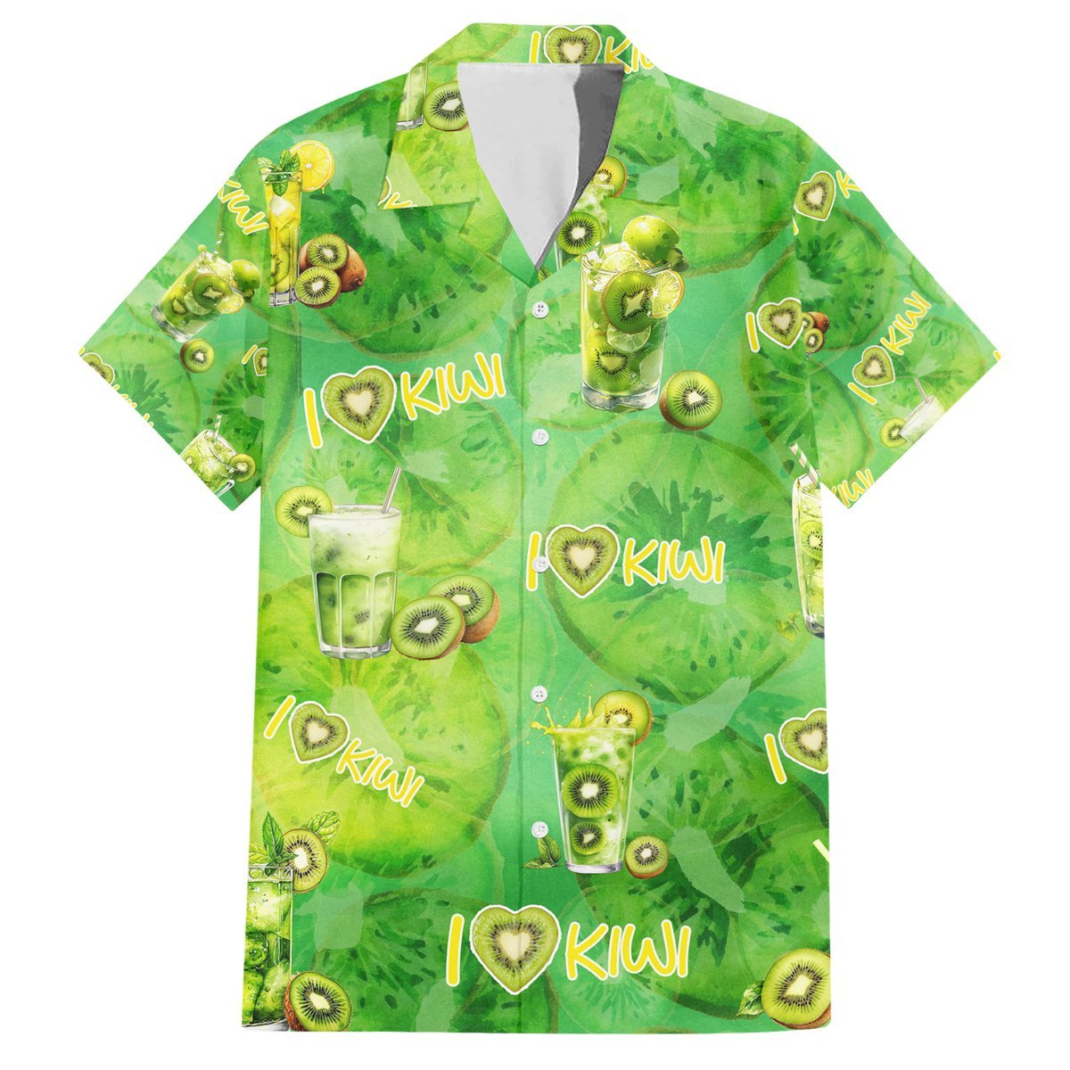 I Love Kiwi Hawaiian Shirt New Zealand Kiwi Fruit Summer Cocktail DT02 Green - Polynesian Pride