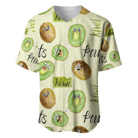 Kiwi Cute Humorous Baseball Jersey New Zealand Fruit DT02 Yellow - Polynesian Pride