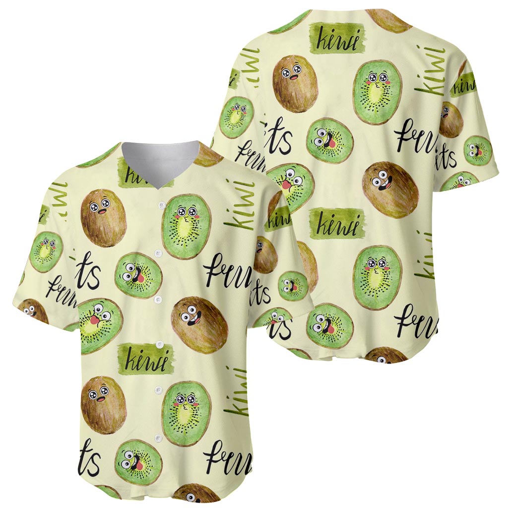 Kiwi Cute Humorous Baseball Jersey New Zealand Fruit DT02 - Polynesian Pride