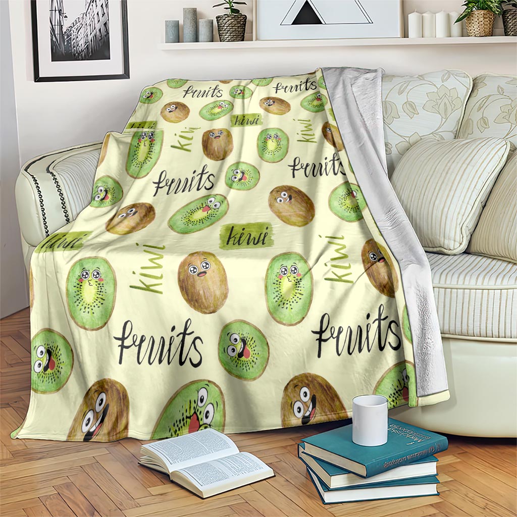 Kiwi Cute Humorous Blanket New Zealand Fruit DT02 Yellow - Polynesian Pride
